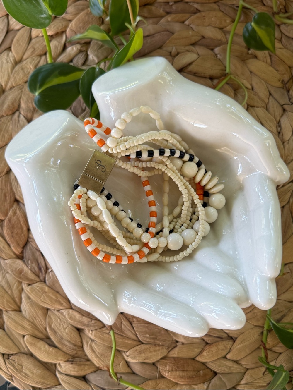 Plunder Multi Strand Beaded Wrap Bracelet | Magnetic Clasp